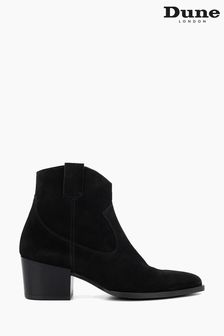 Dune London Black Possible Western Low Boots (511151) | SGD 271