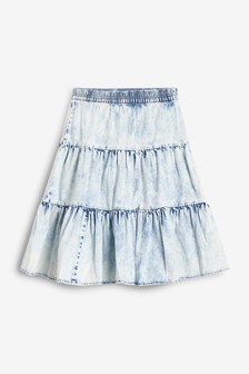 Acid Wash Midi Skirt (3-16yrs)