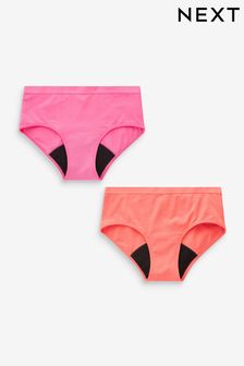 Pink/Orange Teen Light Flow Period Pants 2 Pack (7-16yrs) (511887) | €24 - €28