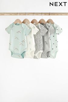 Monochrome Baby 5 Pack Short Sleeve Bodysuits (512040) | €21 - €24