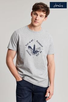 Joules Grey Flynn Graphic T-Shirt (512183) | SGD 38