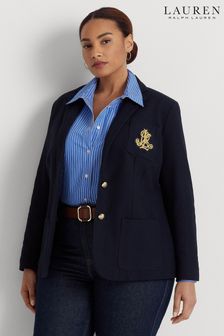 Темно-синий - Жаккардовый пиджак Lauren Ralph Lauren Curve Bullion (512232) | €343