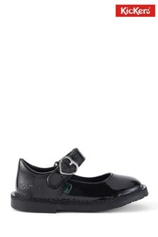 Лакированные кожаные туфли на низком каблуке с застежкой-сердечком Kickers Adlar (512995) | €26