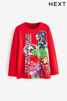 Marvel Avengers Red Long Sleeve Flippy Sequin License T-Shirt (3-14yrs) (512996) | €23 - €30