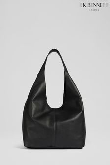 LK Bennett Soula Leather Slouchy Black Shoulder Bag (513226) | ₪ 1,303