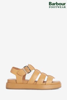 Barbour® Tan Brown Charlene Chunky Platform Caged Sandals (513298) | AED701