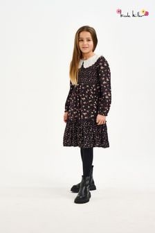 Nicole Miller Mixed Floral Black Dress (513358) | kr920 - kr1 010