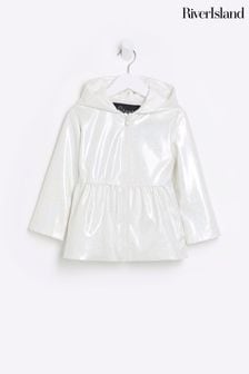 River Island White Girls Irridesent Rainmac Jacket (513487) | €21