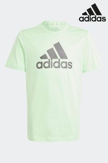 أخضر - تيشرت قطن بشعار كبير ملابس رياضية من الأساسيات للأطفال من Adidas (514027) | 83 ر.س