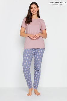 Long Tall Sally Pink Floral Print Pyjama Set (514163) | 119 QAR