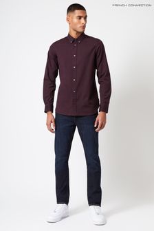 French Connection Red Oxford Long Sleeve Shirt