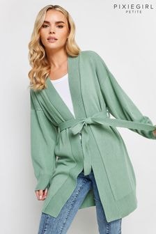 PixieGirl Petite Green Belted Midi Cardigan (514641) | $58