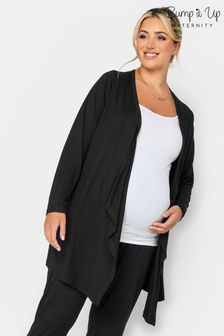 Yours Curve Black Maternity Waterfall Cardigan (514879) | SGD 39