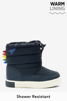Navy Thermal Thinsulate™ Lined Quilted Showerproof Boots (514938) | kr402 - kr483