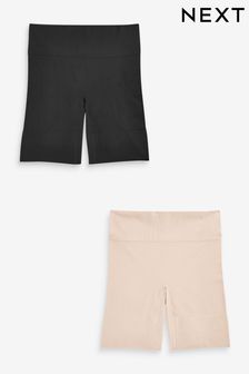 Black/Nude Seamfree Smoothing Anti-Chafe Shorts 2 Pack (515190) | $40