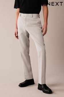 Light Grey Linen Suit: Trousers (515226) | 247 QAR