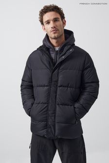 French Connection Black Mid Length Row Jacket With Fleece Linning (515251) | €101