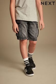 Gris - Pantalones cortos cargo de denim (3-16 años) (516415) | 19 € - 26 €