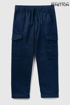 Benetton Navy Blue Drawstring Cargo Trousers (516638) | €22