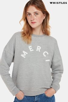 Whistles Grey Merci Logo Sweater (516721) | KRW190,000