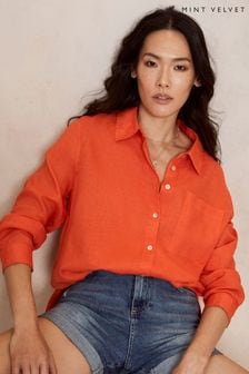 Mint Velvet Orange Linen Shirt (516841) | 207 zł