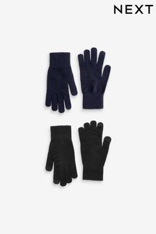 Črna in temno modra - Essential Gloves 2 Pack (516868) | €9