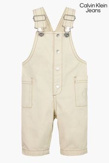 Кремовый саржевой комбинезон для малышей Calvin Klein Jeans (516936) | €53
