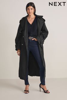 Black Belted Trench Coat (517337) | $121