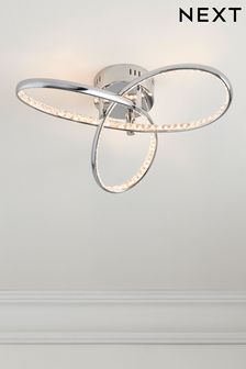 Chrome Cara LED Flush Fitting Ceiling Light (518019) | €153