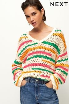 Bunt - Gestreifter Strickpullover (518042) | 54 €