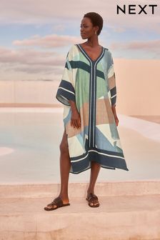 Blue Abstract Kaftan Cover-Up (519301) | €66