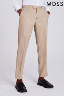 MOSS Camel Brown Tailored Fit Trousers (519770) | 510 SAR