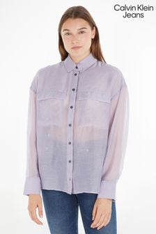 Calvin Klein Jeans Purple Sheer Long Sleeve Shirt (520458) | 65 €