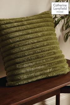 Catherine Lansfield Green Catherine Lansfield Soft and Cosy Ribbed Cushion (520985) | AED89