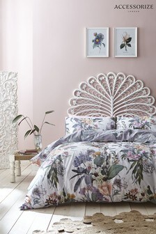 Accessorize Green Kensington Floral Cotton Duvet Cover And Pillowcase Set (521039) | ₪ 140 - ₪ 279