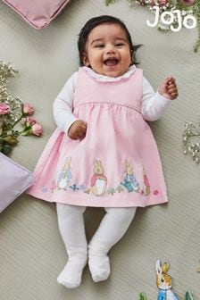 JoJo Maman Bébé Peter Rabbit Appliqué Baby Dress & Body Set