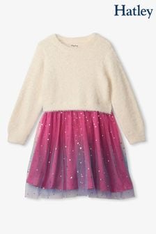 Hatley - Roze trui-jurk met tule en sterren (521762) | €53