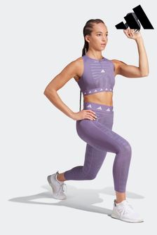Пурпурный - Леггинсы 7/8 с принтом Adidas Techfit (521913) | €50
