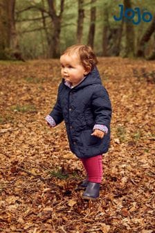 Girls navy quilted coat new arrivals