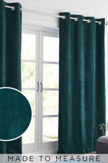 Juniper Green Soft Velour Eyelet Lined Curtains (523492) | 30 € - 61 €