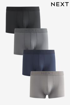 Grey/Navy Blue 4 pack Hipster Boxers (523789) | kr287
