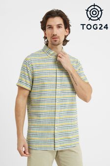 Tog 24 Mens Blue Harold Short Sleeve Stripe Shirt (523846) | 58 €