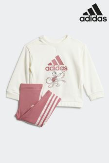 Pink grey and white adidas jumper online