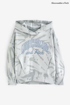 Abercrombie & Fitch Grey Floral Print Technique Hoodie (524111) | €63