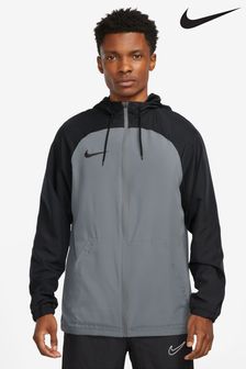 Серый/черный - Nike dri-fit тренировочная куртка с капюшоном (524371) | €36