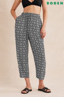 Boden Black Pull-On Crinkle Trousers (524383) | €41.50