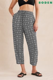 Boden Black Pull-On Crinkle Trousers (524383) | 205 zł