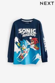 Sonic the Hedgehog Snowboard Blau - Langärmeliges, lizenziertes Shirt (3-16yrs) (524654) | 15 € - 19 €