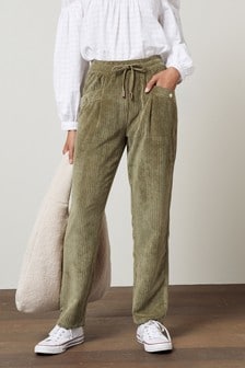 Verde kaki - Pantaloni da jogging in velluto a coste (525233) | €28