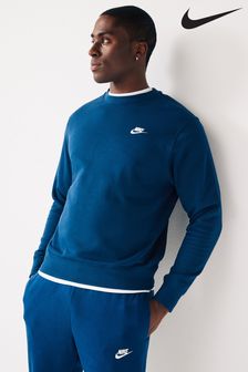 Nike Navy Club Crew Sweatshirt (525495) | kr714